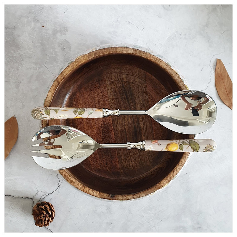 Salad Bowl - Large - Stainless Steel Servers - Humming Bird