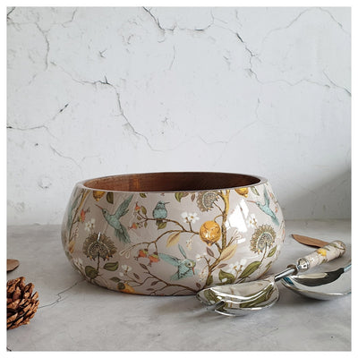 Salad Bowl - Large - Stainless Steel Servers - Humming Bird