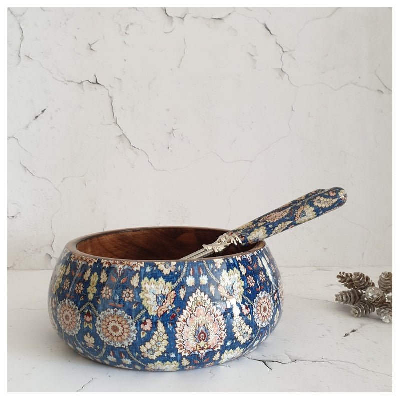 Salad Bowl - Medium - Stainless Steel Servers - Blue Popular