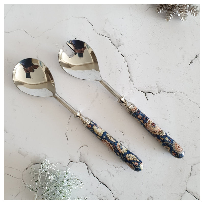 Salad Bowl - Medium - Stainless Steel Servers - Blue Popular