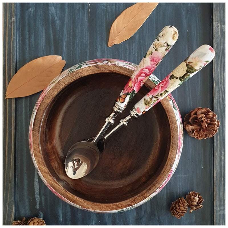 Salad Bowl - Medium - Stainless Steel Servers - Alice in Wonderland