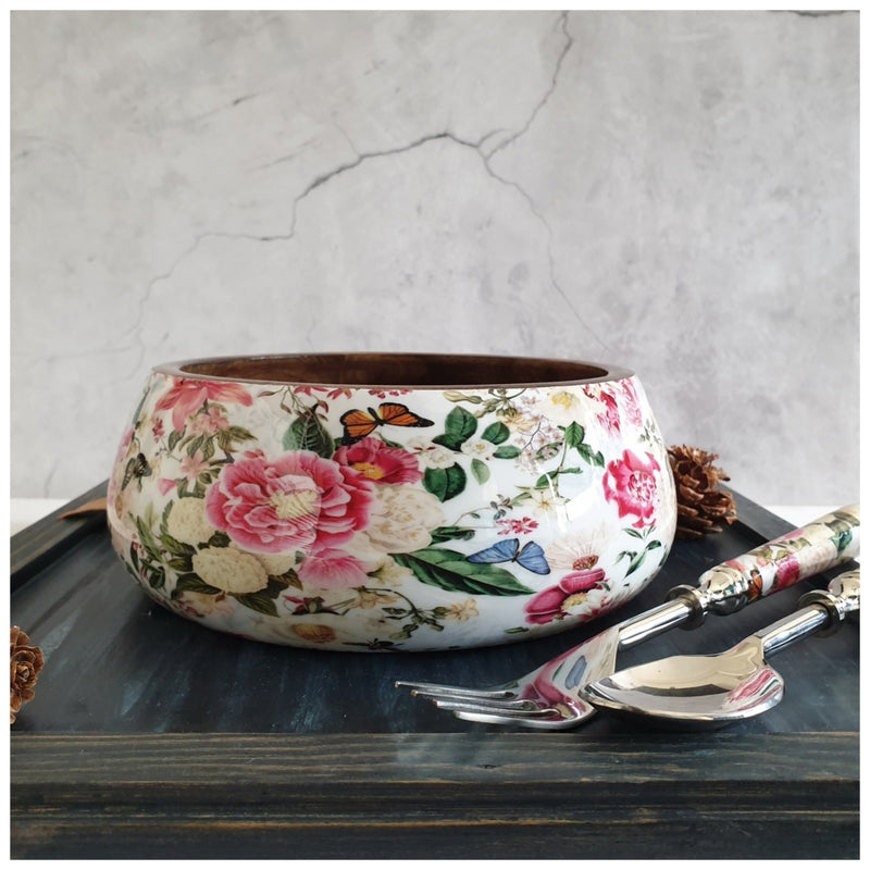 Salad Bowl - Medium - Stainless Steel Servers - Alice in Wonderland