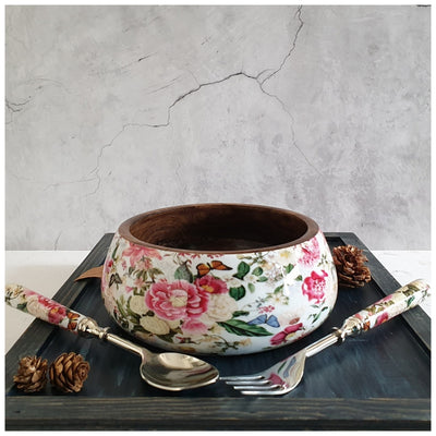 Salad Bowl - Medium - Stainless Steel Servers - Alice in Wonderland