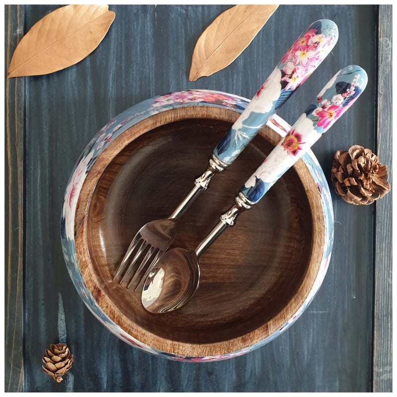 Salad Bowl - Medium - Stainless Steel Servers - Desert Rose Grey