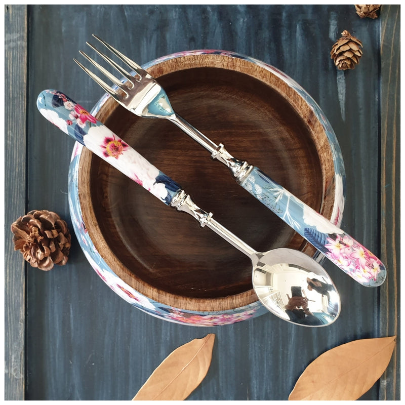 Salad Bowl - Medium - Stainless Steel Servers - Desert Rose Grey