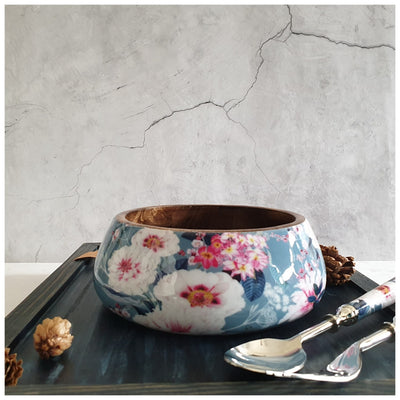 Salad Bowl - Medium - Stainless Steel Servers - Desert Rose Grey