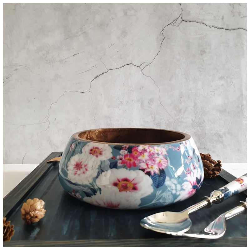 Salad Bowl - Medium - Stainless Steel Servers - Desert Rose Grey