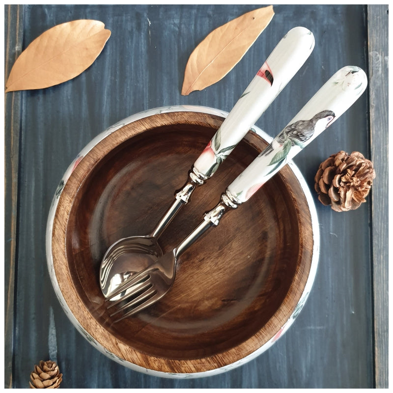 Salad Bowl - Medium - Stainless Steel Servers - Mayura