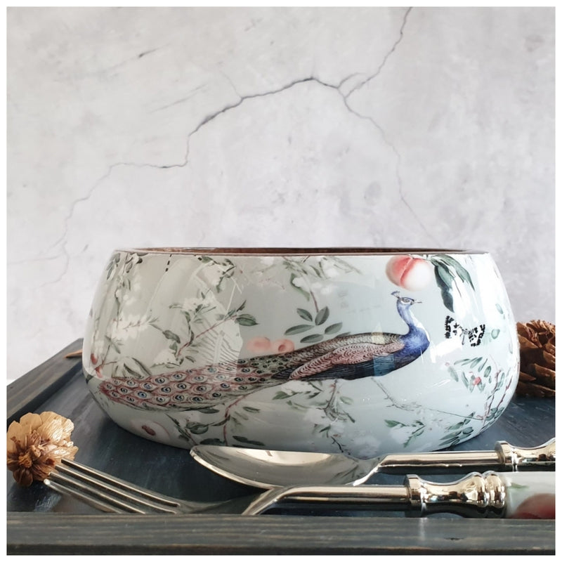 Salad Bowl - Medium - Stainless Steel Servers - Mayura