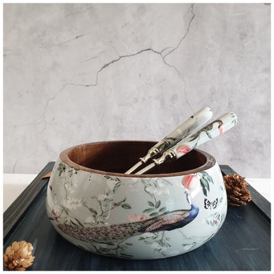 Salad Bowl - Medium - Stainless Steel Servers - Mayura