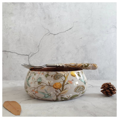 Salad Bowl - Medium - Stainless Steel Servers - Humming Bird