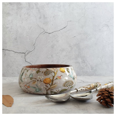 Salad Bowl - Medium - Stainless Steel Servers - Humming Bird