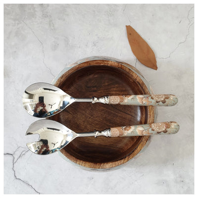 Salad Bowl - Medium - Stainless Steel Servers - Summer Rain