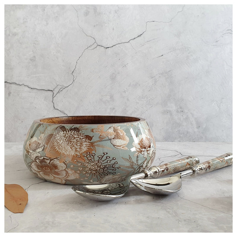 Salad Bowl - Medium - Stainless Steel Servers - Summer Rain
