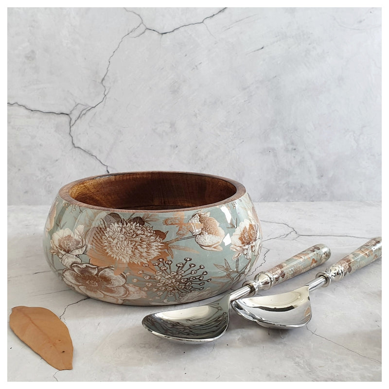 Salad Bowl - Medium - Stainless Steel Servers - Summer Rain