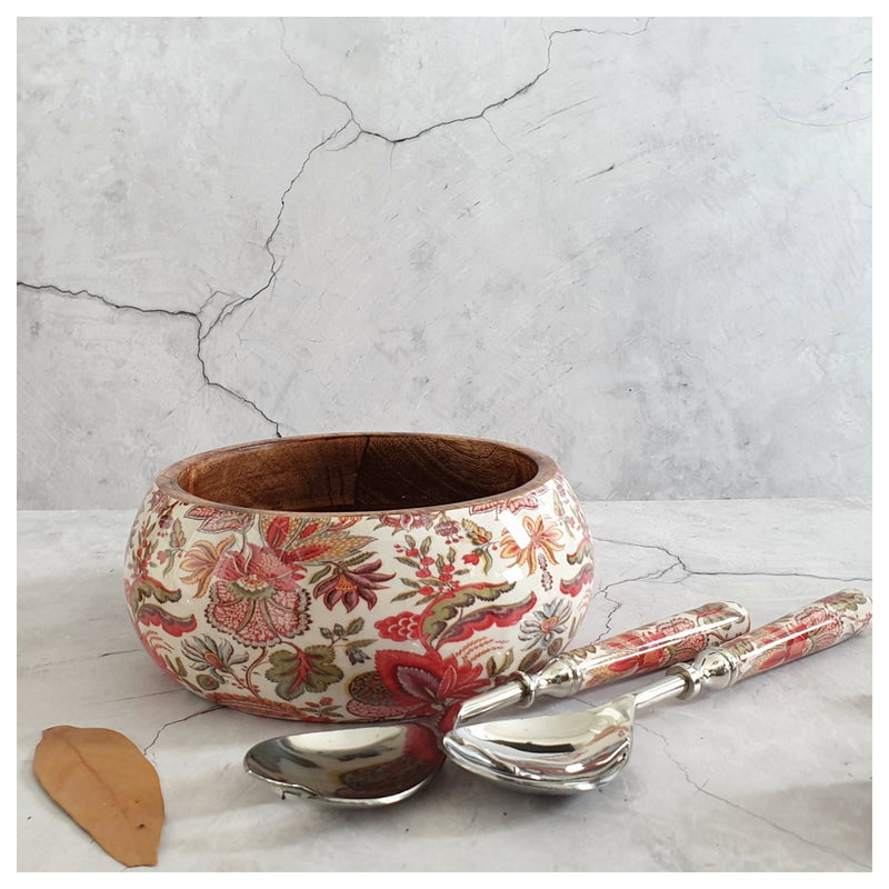 Salad Bowl - Medium - Stainless Steel Servers - Kalamkari