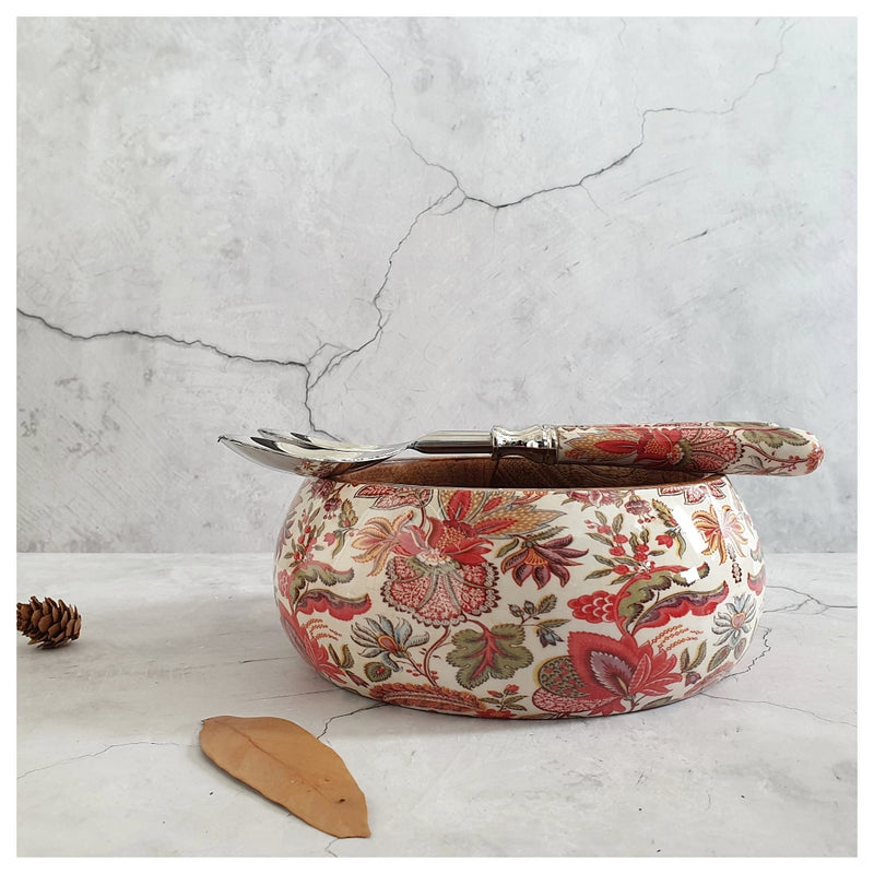 Salad Bowl - Medium - Stainless Steel Servers - Kalamkari
