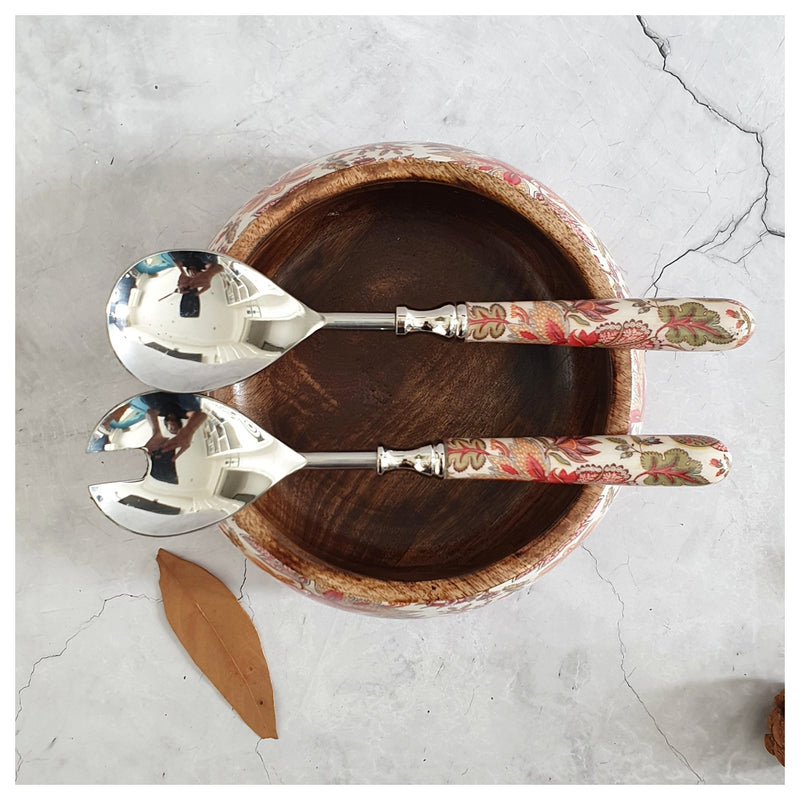 Salad Bowl - Medium - Stainless Steel Servers - Kalamkari