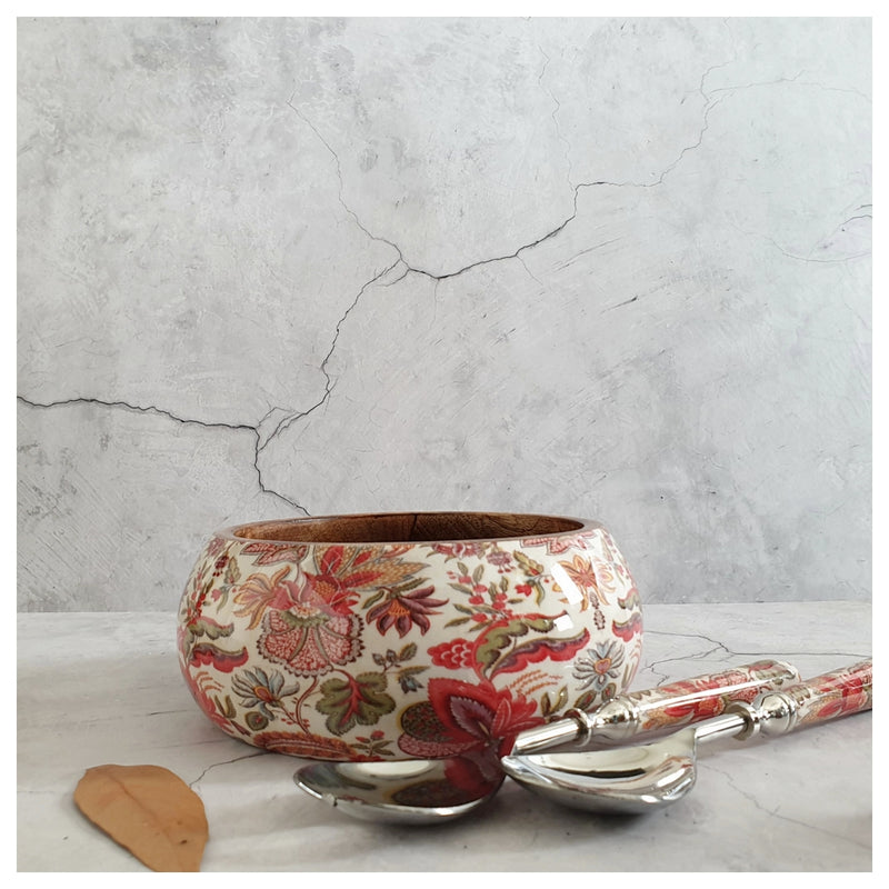 Salad Bowl - Medium - Stainless Steel Servers - Kalamkari
