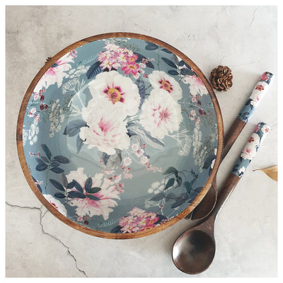 Salad Bowl - (X Large) - Wooden Servers - Desert Rose Grey