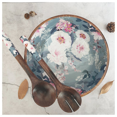 Salad Bowl - (X Large) - Wooden Servers - Desert Rose Grey