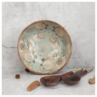 Salad Bowl - (X Large) - Wooden Servers - Summer Rain