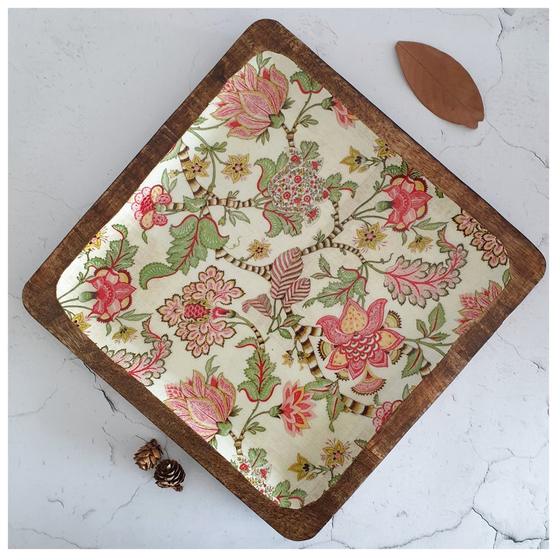 SQUARE PLATTER - AUTUMN FLORAL
