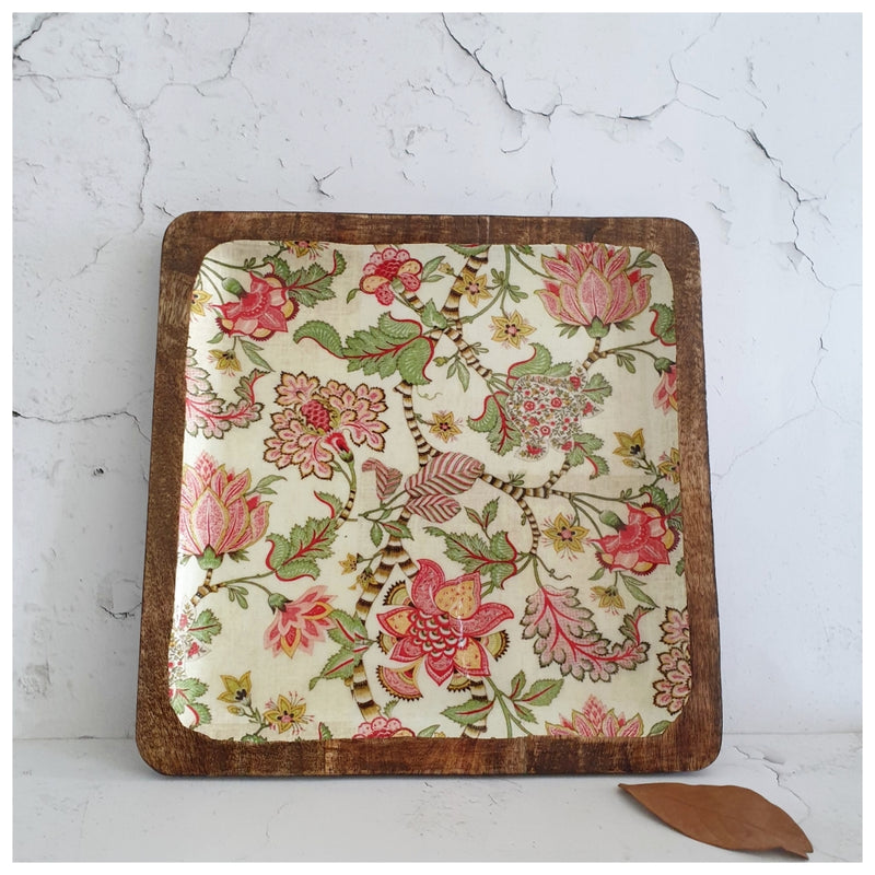 SQUARE PLATTER - AUTUMN FLORAL
