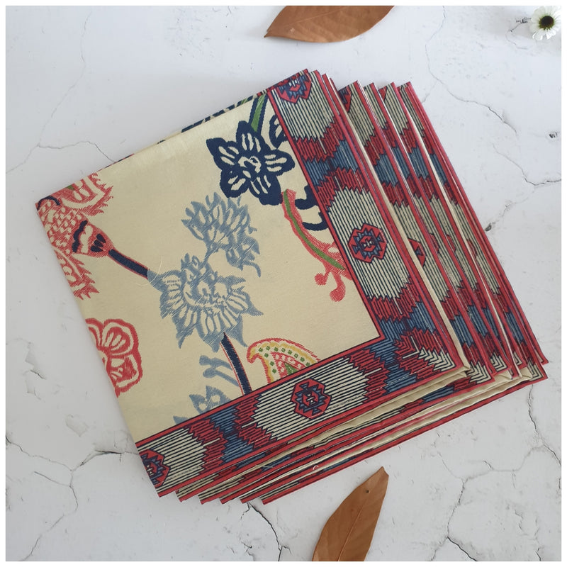 TABLEMATS & NAPKINS IN COTTON - Babylon (Set of 6 each)