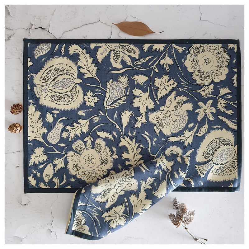 TABLEMATS & NAPKINS IN COTTON -  Dandellion (Set of 6 each)