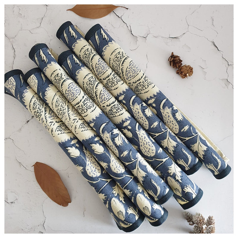 TABLEMATS & NAPKINS IN COTTON -  Dandellion (Set of 6 each)