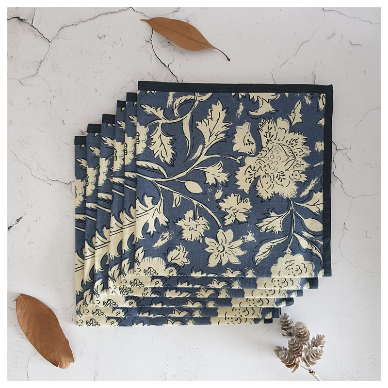 TABLEMATS & NAPKINS IN COTTON -  Dandellion (Set of 6 each)