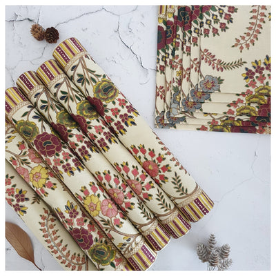 TABLEMATS & NAPKINS IN COTTON -  Agra (Set of 6 each)