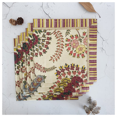 TABLEMATS & NAPKINS IN COTTON -  Agra (Set of 6 each)