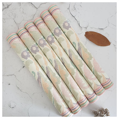 TABLEMATS & NAPKINS IN COTTON -  Pastels (Set of 6 each)