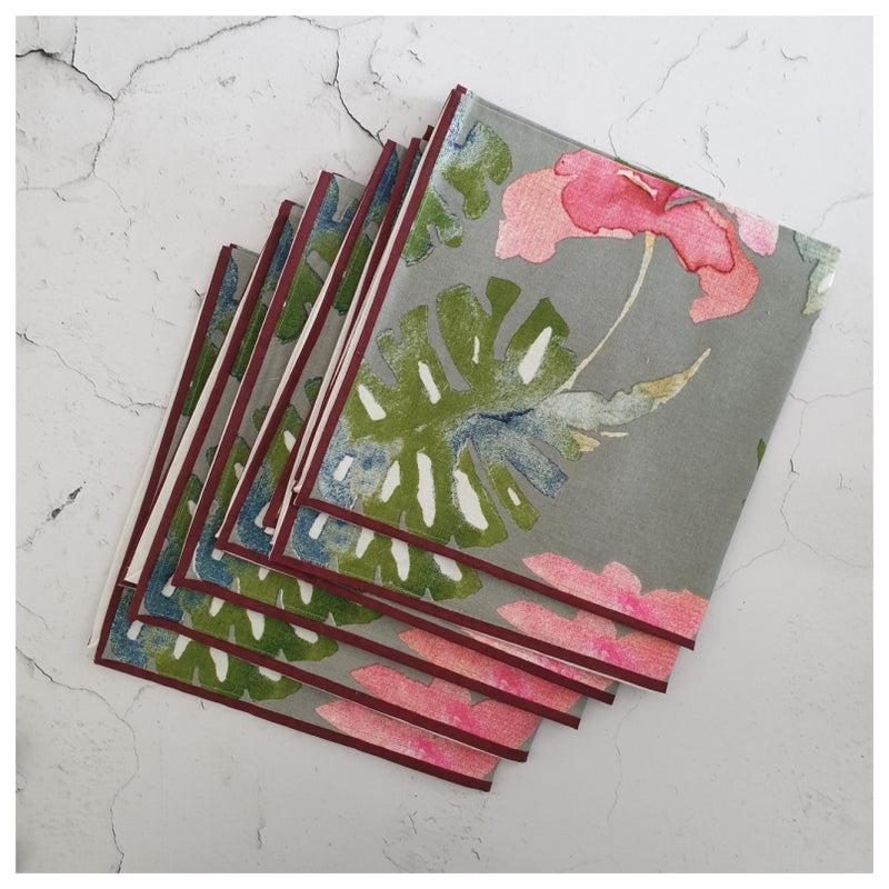 NAPKINS IN COTTON - CARIBBEAN (Set of 6)