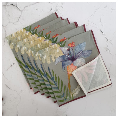 NAPKINS IN COTTON - CARIBBEAN (Set of 6)
