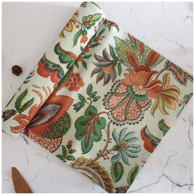 TABLE RUNNER IN DUPON SILK - KALAMKARI