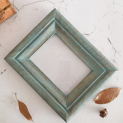 Photo Frame - Distress Blue - Solid