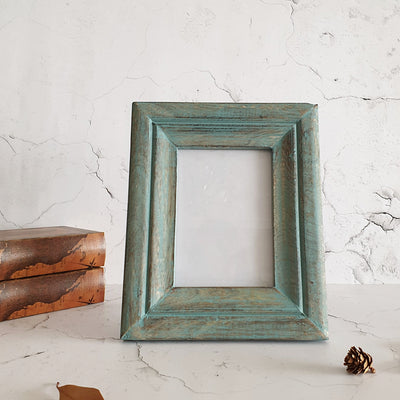 Photo Frame - Distress Blue - Solid