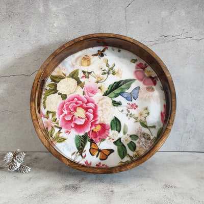 SERVING TRAY WITH HANDLE CUTS - ROUND - ALICE IN WONDERLAND