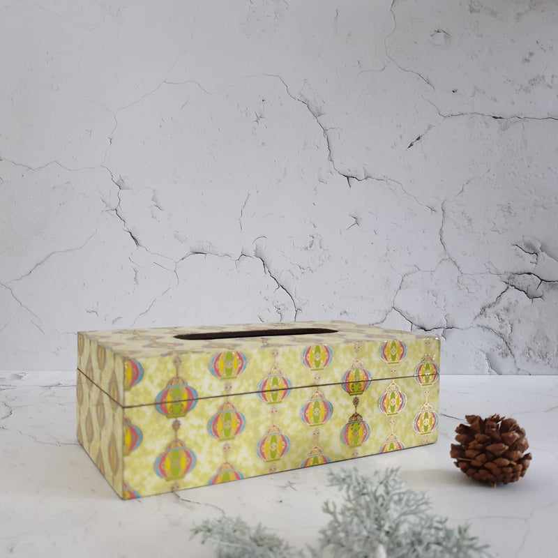 Tissue Box - Moroccan Gold