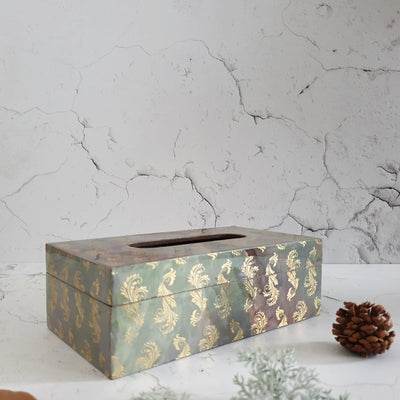 Tissue Box - Mughal Feather