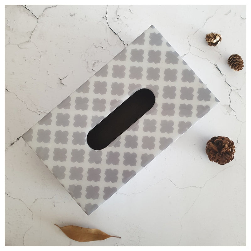Tissue Box - Grey Quarter