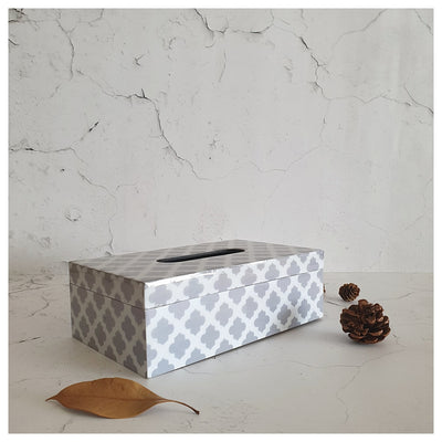 Tissue Box - Grey Quarter