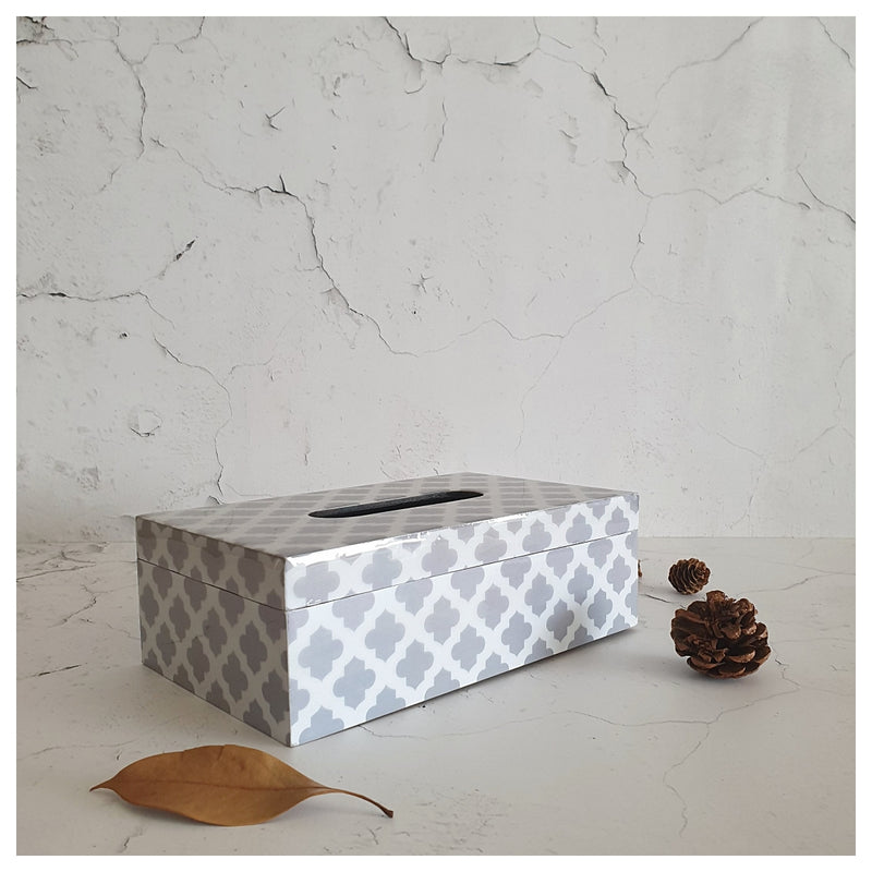 Tissue Box - Grey Quarter