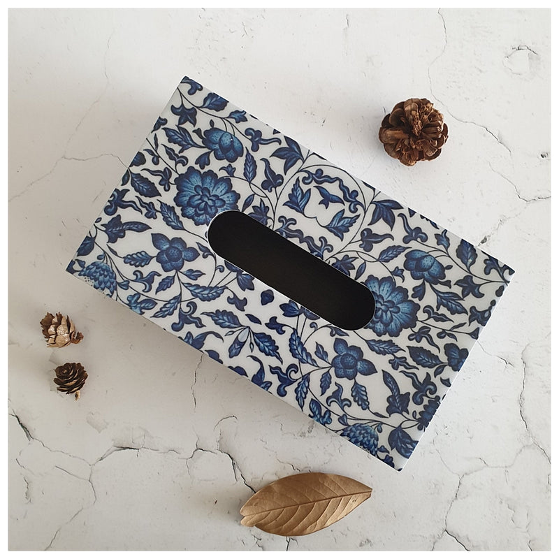 Tissue Box - Indigo Blue