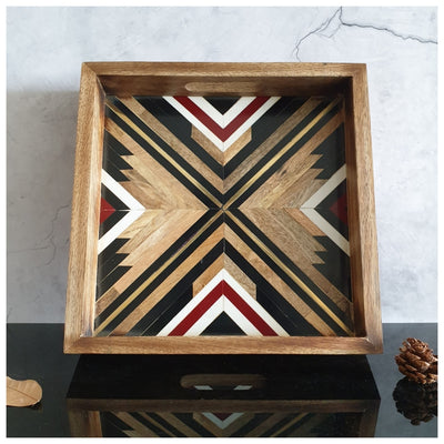 Serving Tray - Square - African Chevron