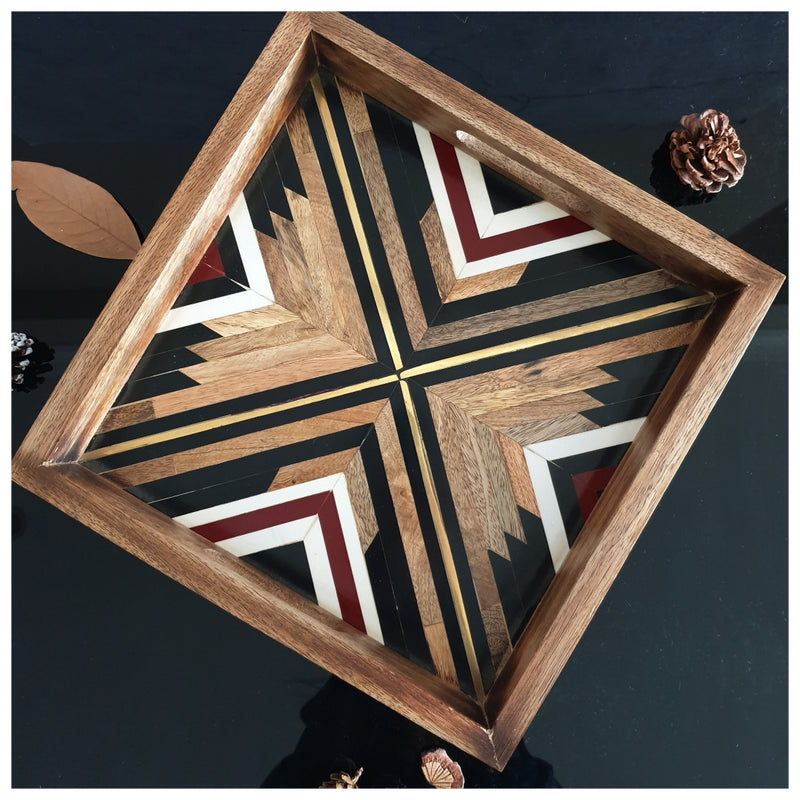 Serving Tray - Square - African Chevron