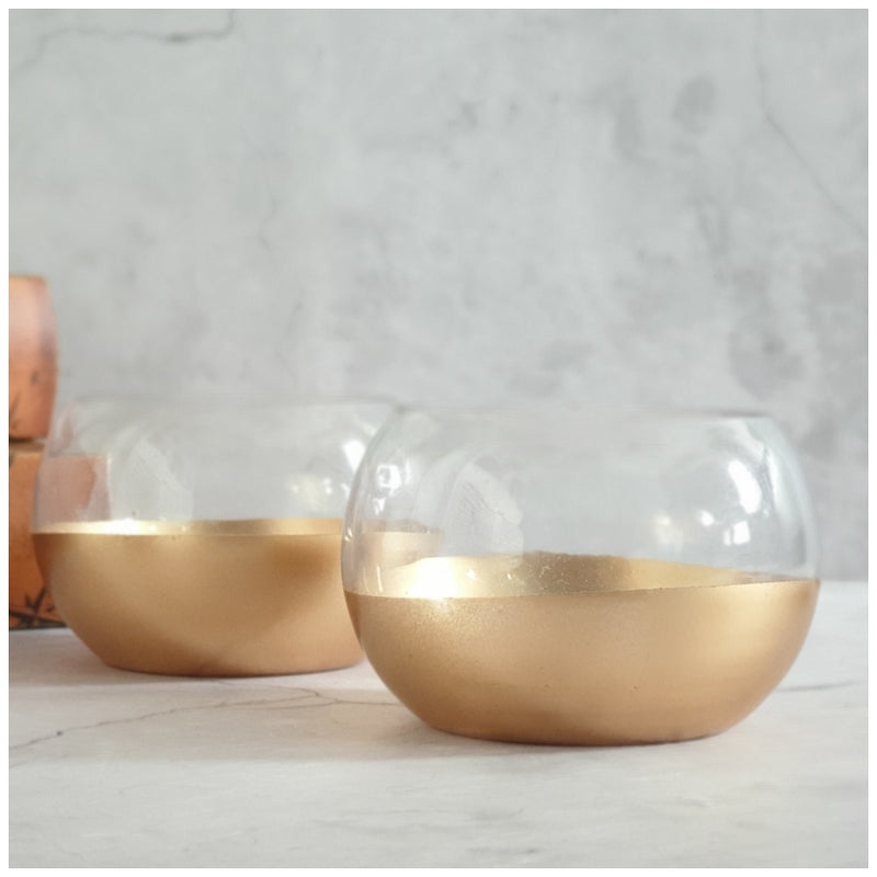 Tea Light Holder - Gold Dust - Set of 6